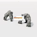 Virtual Character Stone Man Monster 3d model