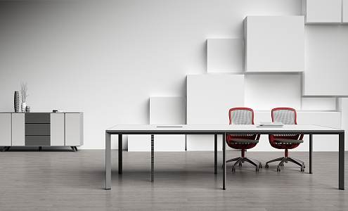 Modern Conference Table and Chair Office Conference Table 3d model