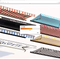 Colorful Striped Window Awnings With Various Patterns And Decorative Design Styles