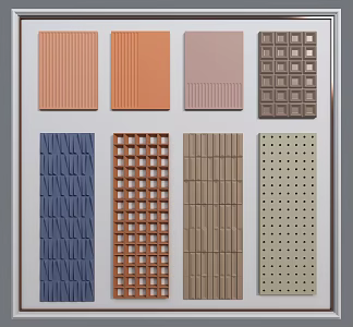 Modern wall panel 3d model