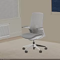 Modern Ergonomic Office Chair with Breathable Mesh Back Armrests and Swivel Wheels