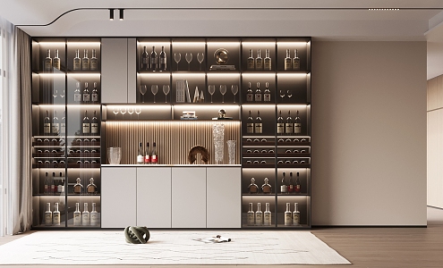 Modern Wine Cabinet 3d model