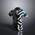Stylish Polo Shirt With Geometric Pattern And Abstract Design For Daily Wear