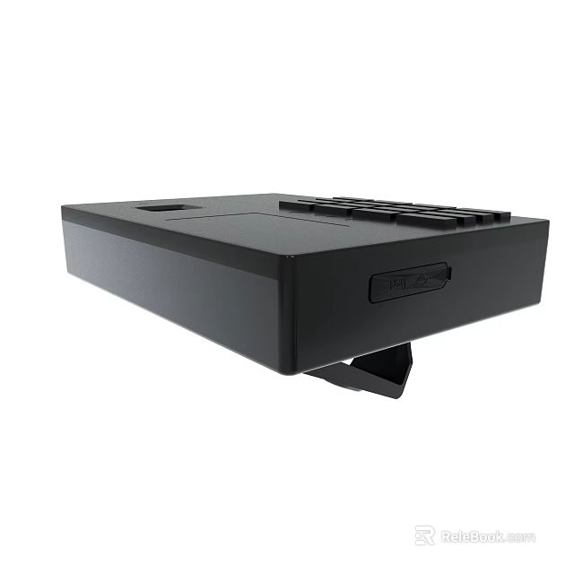 Black Sleek Electronic Device Featuring Control Panel And Stable Base Stand 3d model 