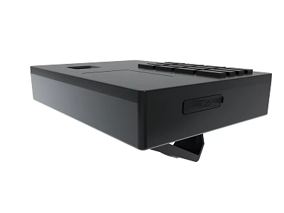 Black Sleek Electronic Device Featuring Control Panel And Stable Base Stand 3d model