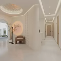 Modern Beauty Salon Interior With Soft Lighting Curved Walls And Reception Area