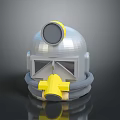Modern Metallic Lighting Fixture Combination With Gray Yellow Design And Dome Shaped Elements