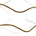 Modern Curved And Circular Metal Pendant Lights With Soft Ambient Glow