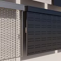 Various Design Styles Of Roller Shutters With Striped Perforated Solid And Grid Patterns 3d model