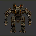 Mechanical Robot Game Movie Character With Intricate Gear Design And Metallic Texture