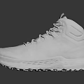 White High Top Sneakers With Lace Up Design Textured Sole And Clean Minimalist Style