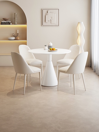 Modern Dining Table and Chair Combination 3d model