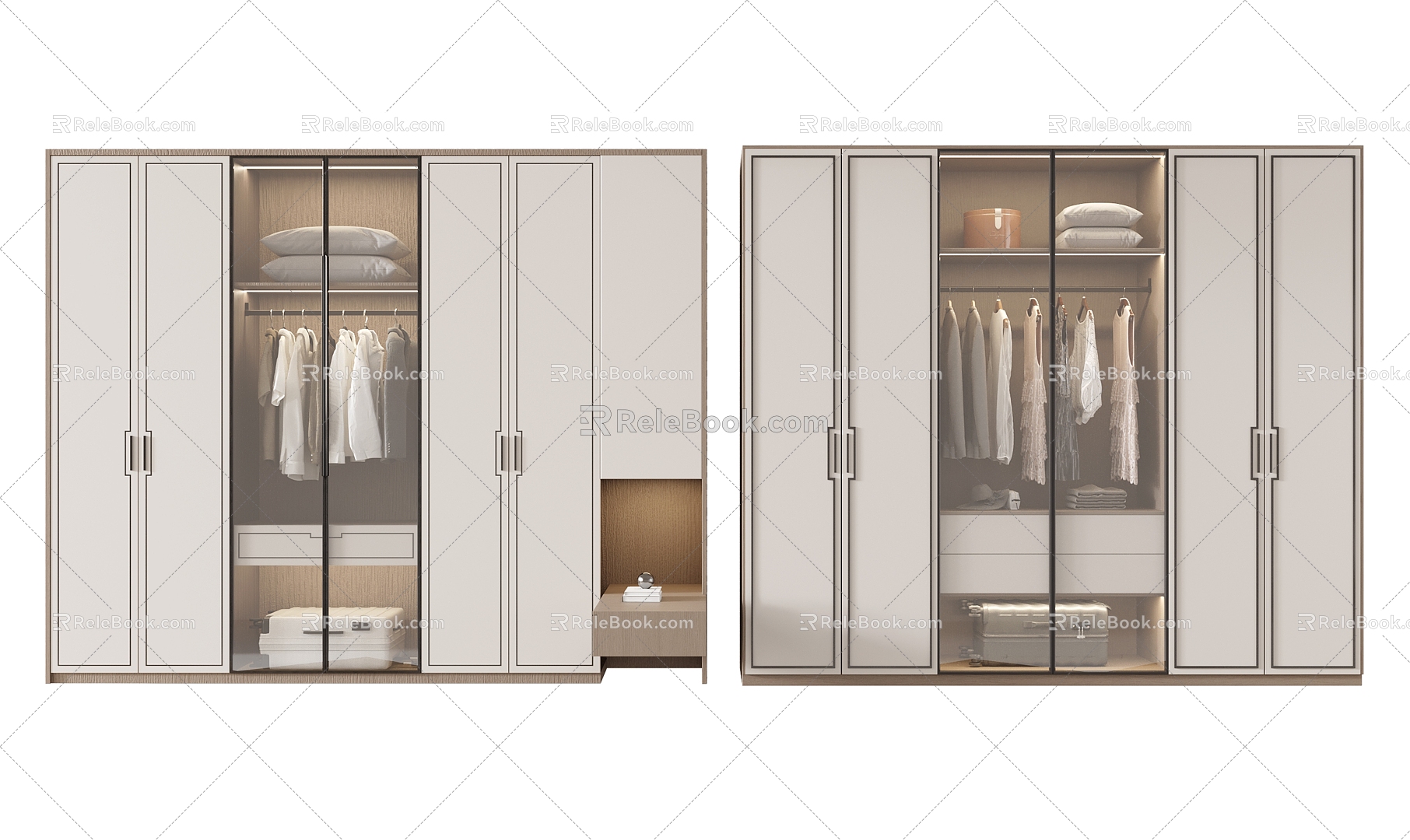 New Chinese wardrobe combination 3d model