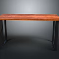 Modern Wooden Table With Black Metal Legs For Contemporary Home Decor
