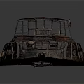 Traditional Handcrafted Wooden Boat With Intricate Brown Wood Texture On Gray Background