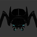 Detailed Mechanical Beetle Character With Metallic Legs Shiny Body And Green Accents