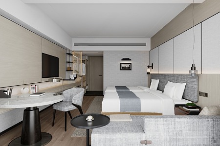 Hotel Rooms Modern Rooms 3d model