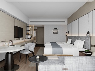 Hotel Rooms Modern Rooms 3d model