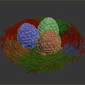 Dinosaur egg nest dinosaur young dragon dragon egg dinosaur hatching environment building 3d model