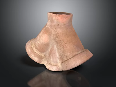 Ancient Handcrafted Ceramic Weapon Artifact With Traditional Historical Design Structure 3d model