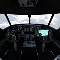 White Military Fighter Jet With Large Disc Radar Propeller Engines And Tail Emblem In Flight