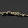 3D Modeled Garden Landscape With Mountainous Terrain Green Vegetation And Natural Undulating Textures