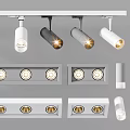 Modern Downlights and Spotlights With Various Styles For Home Ceiling Lighting Design 3d model