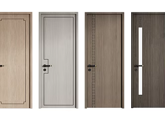 New Chinese Style Flat Door 3d model