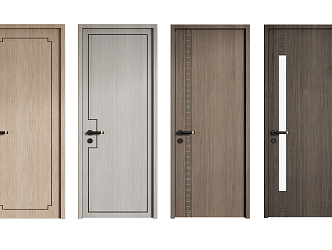 New Chinese Style Flat Door 3d model