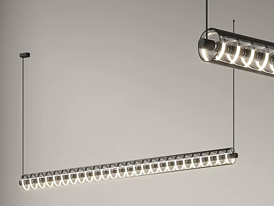 Modern Chandelier Simple Chandelier Light Luxury Chandelier One-word Long Chandelier Glass Long Chandelier 3d model