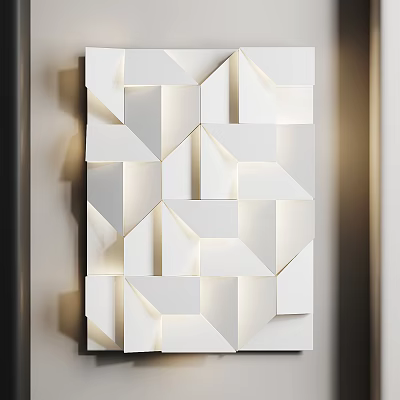 Modern wall decoration three-dimensional wall decoration 3d model