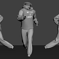 Keep Running Printed Hoodie And Sweatpants Active Running Outfit Design