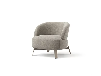 Nordic Fabric Lambskin Living Room Sofa Chair Italian Leisure Chair Reception Room Hotel Cafe Internet Celebrant Single Chair 3d model
