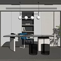 Modern study 3d model
