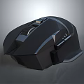 Black Gaming Computer Mouse with Modern Ergonomic Design Multiple Buttons and Scroll Wheel 3d model