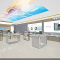 Samsung Electronics Retail Store With Galaxy Z Flip Smartphones Bright Display Counters And Sky Ceiling