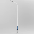 Modern Single Pole Outdoor Light With White Blue Design For Street Lighting