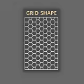 Grid Shape Wall Decor With Hexagon Pattern And Minimalist Black White Design 3d model