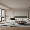 Modern Minimalist Restaurant Sofa Coffee Table Combination Island Table Dining Table and Chair Combination Sofa Background Wall Large Flat Guest Restaurant Single Leisure Chair 3d model