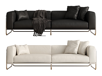 Modern double sofa 3d model