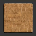 Wooden Stone Cube With Intricate Brick Pattern Surface And Solid Structure
