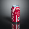 Red Coca Cola Can With Silver Pull Tab And White Logo On Dark Background 3d model