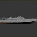 3D Model Water Vehicle Warship Featuring Wooden Deck Metal Hull And Artillery Equipment