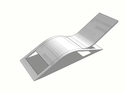 Modern Lounge Chair With Sleek Tilted Design And Flat Surface Support 3d model