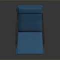 Blue Portable Folding Chair With Comfortable Cushion Ergonomic Backrest And Metal Frame