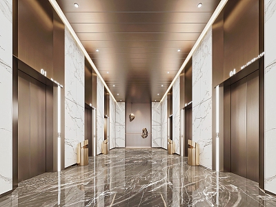 modern elevator hall model