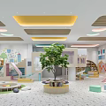 Modern Kindergarten Inductive System Room 3d model