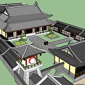 Ancient Chinese Architecture Classic Courtyard Design With Traditional Pavilions And Roofs