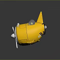 Cute Yellow Aerospace Toy Plane with Propeller and Cockpit for Space Exploration Fun