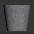Gray Textured Household Bucket With Sturdy Handles For Daily Use